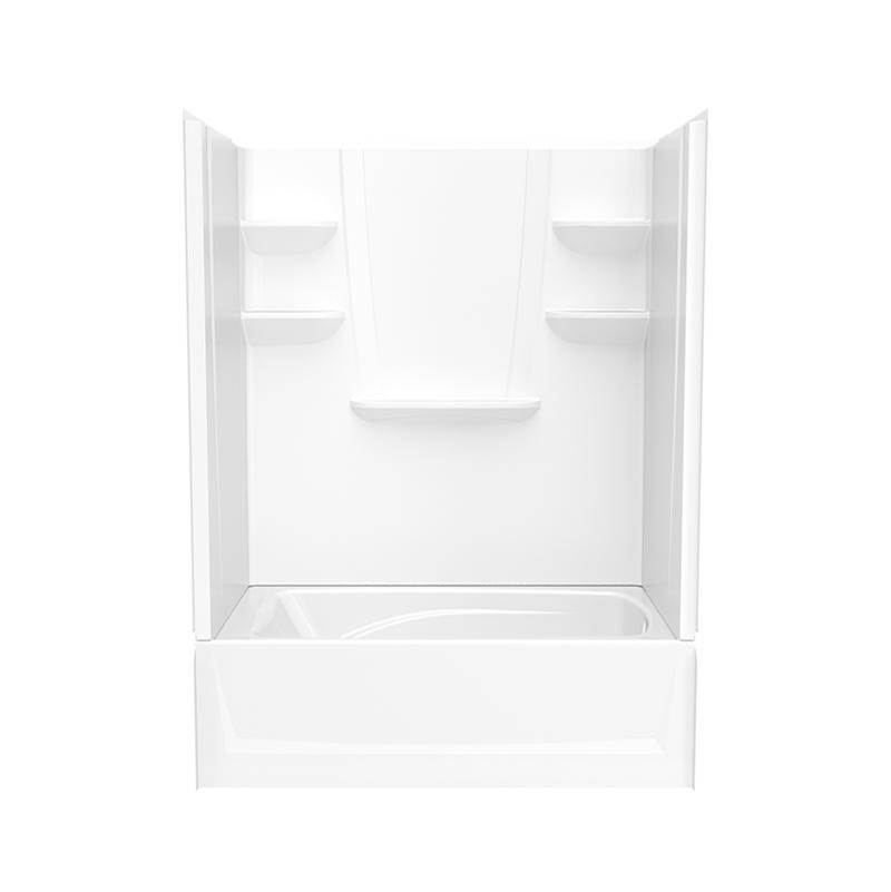 Swan VP6036CTSAL/R 60 x 36 Veritek™ Pro Alcove Left Hand Drain Four Piece Tub Shower in White