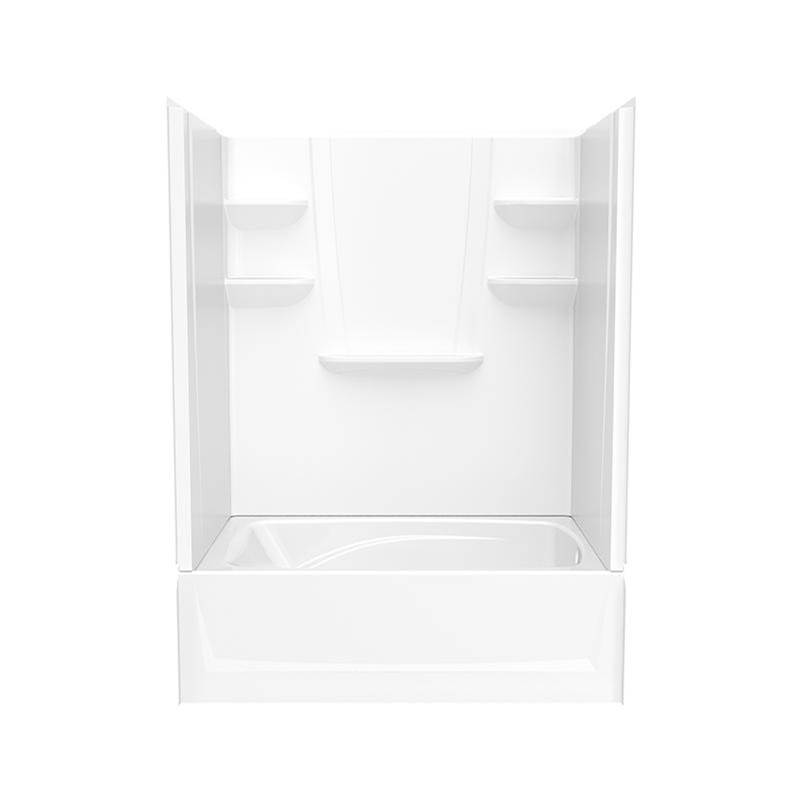Swan VP6042CTSL/R 60 x 42 Veritek™ Pro Alcove Left Hand Drain Four Piece Tub Shower in White