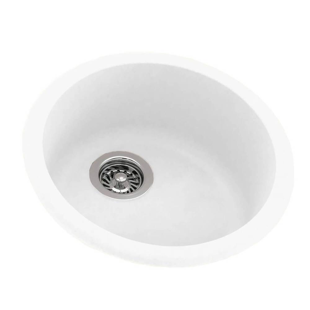 Swan USRB-18 Swanstone® Undermount Round Bowl Sink in Bisque