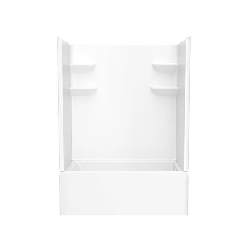 Swan VP6032CTSMM2L/R 60 x 32 Veritek™ Pro Alcove Right Hand Drain Four Piece Tub Shower in White
