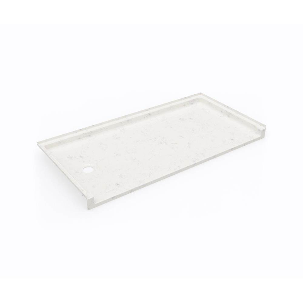 Swan SBF-3060LM/RM 30 x 60 Swanstone® Alcove Shower Pan with Right Hand Drain Carrara