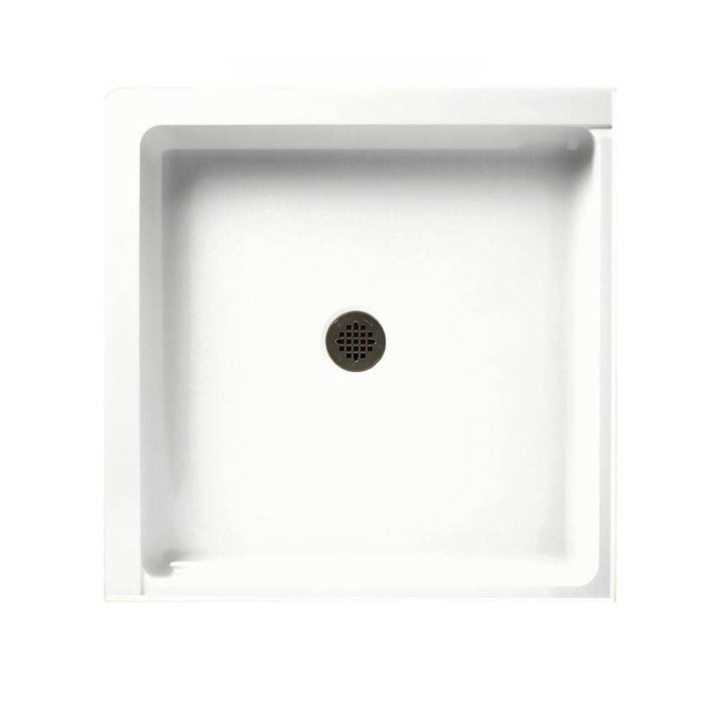 Swan SS-36DTF 36 x 36 Swanstone Corner Shower Pan with Center Drain in Ice