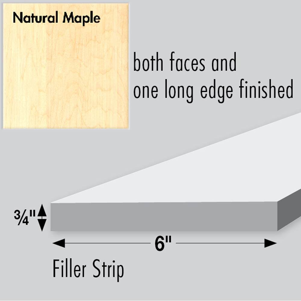 Strasser Woodenworks 6 X .75 X 84 Filler Nat Maple