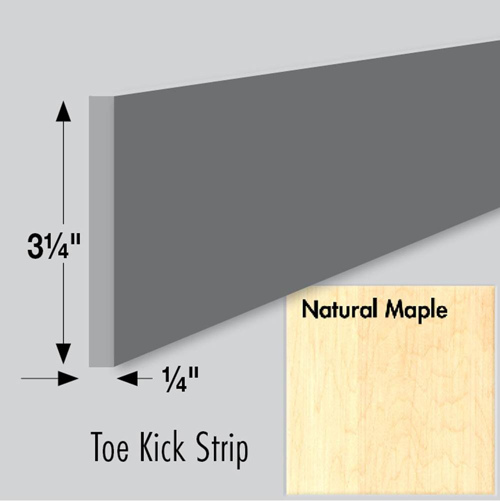 Strasser Woodenworks 3.25 X .25 X 84 Toe Kick Strip Nat Maple