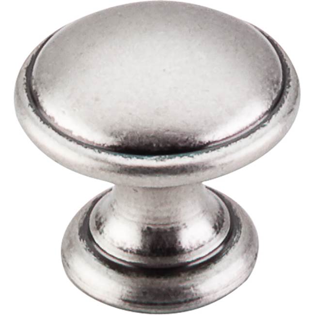 Top Knobs Rounded Knob 1 1/4 Inch Pewter Antique
