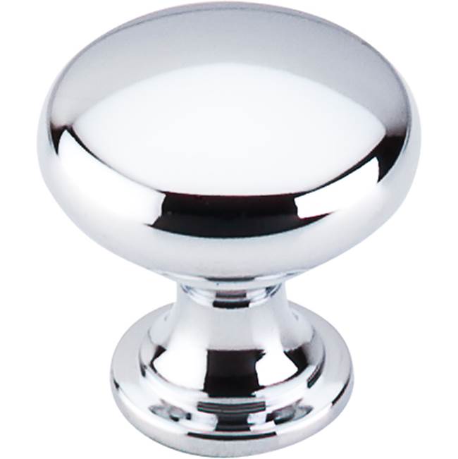 Top Knobs Hollow Round Knob 1 3/16 Inch Polished Chrome