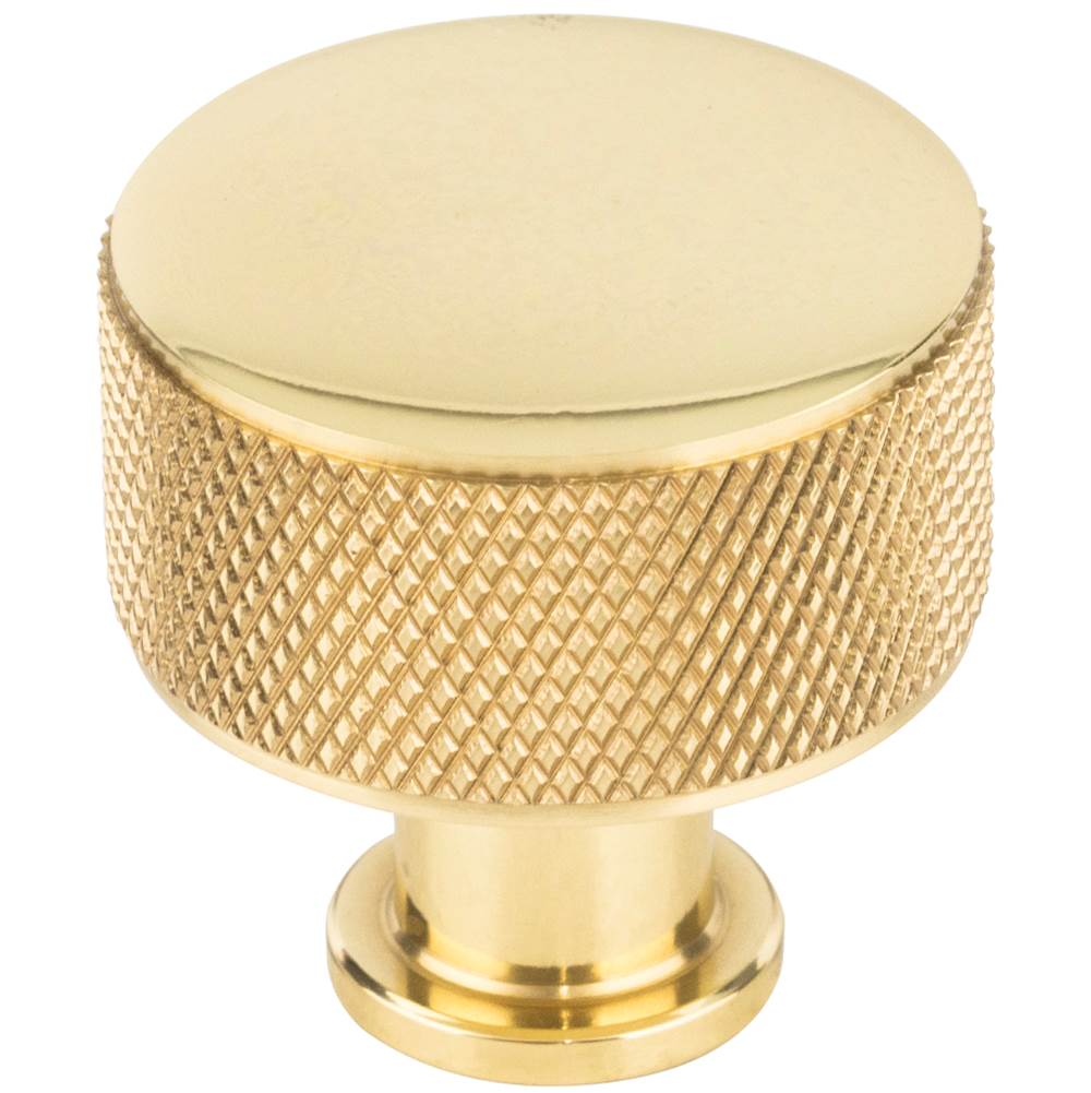 Vesta Beliza Cylinder Knurled Knob 1 1/8 Inch Polished Brass