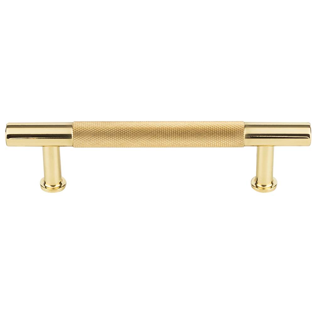 Vesta Beliza Knurled Bar Pull 3 3/4 Inch (c-c) Polished Brass
