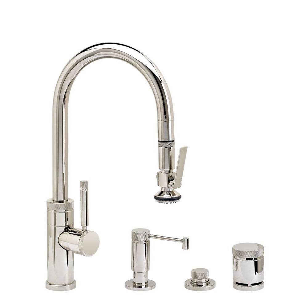 Waterstone Waterstone Industrial Prep Size PLP Pulldown Faucet - Lever Sprayer - 4pc. Suite