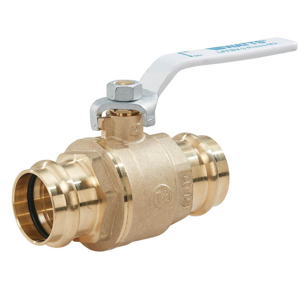 Watts 1/2 In Lead Free 2-Piece Full Port Brass Ball Valve with Integral Press Fitting End Connection