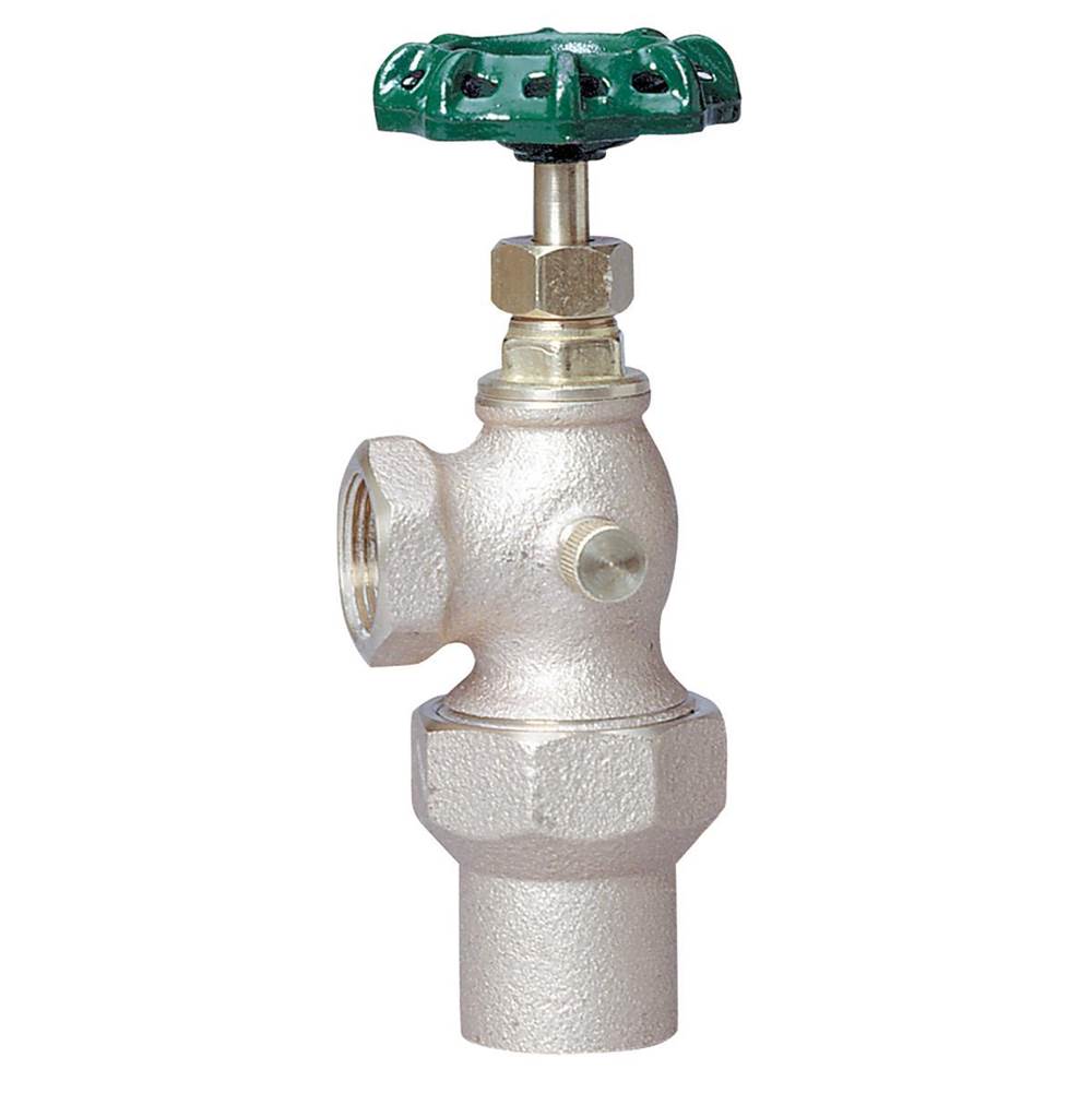 Watts 1 X 3/4 In Lead Free Angle Meter Valve With Waste Feature