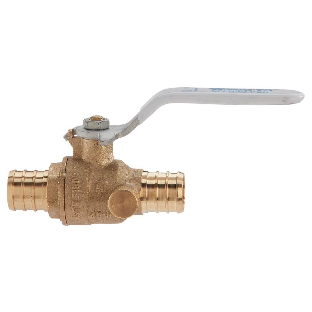 Watts 3/4 In Lead Free 2-Piece Full Port Ball Valve with Crimp End Connections and Waste Drain